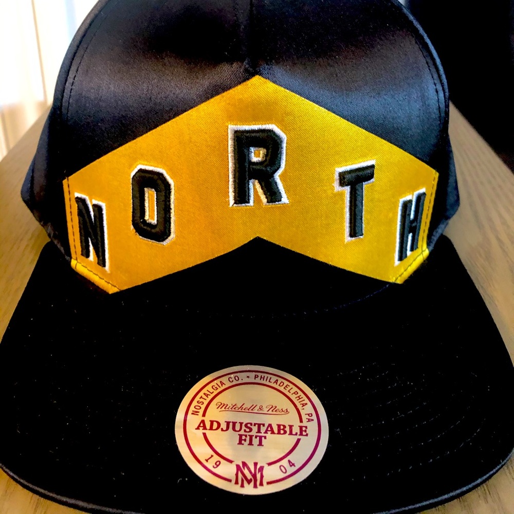 Raptors “North” Mitchell & Ness Hat (Black & Gold)